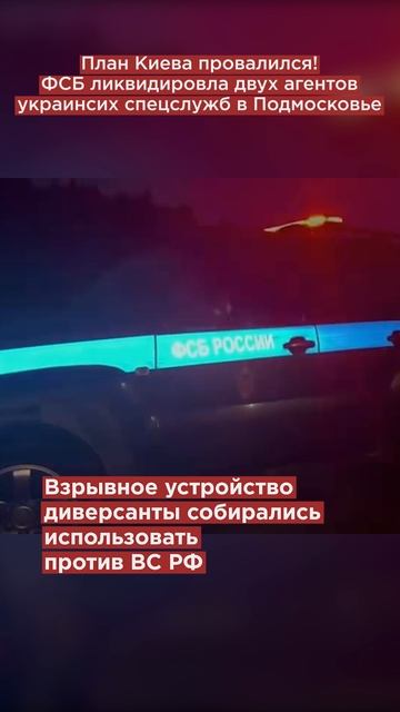 План Киева провалился! ФСБ ликвидировла двух агентов украинсих спецслужб в Подмосковье