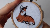 Оленёнок вышивка. Хобби