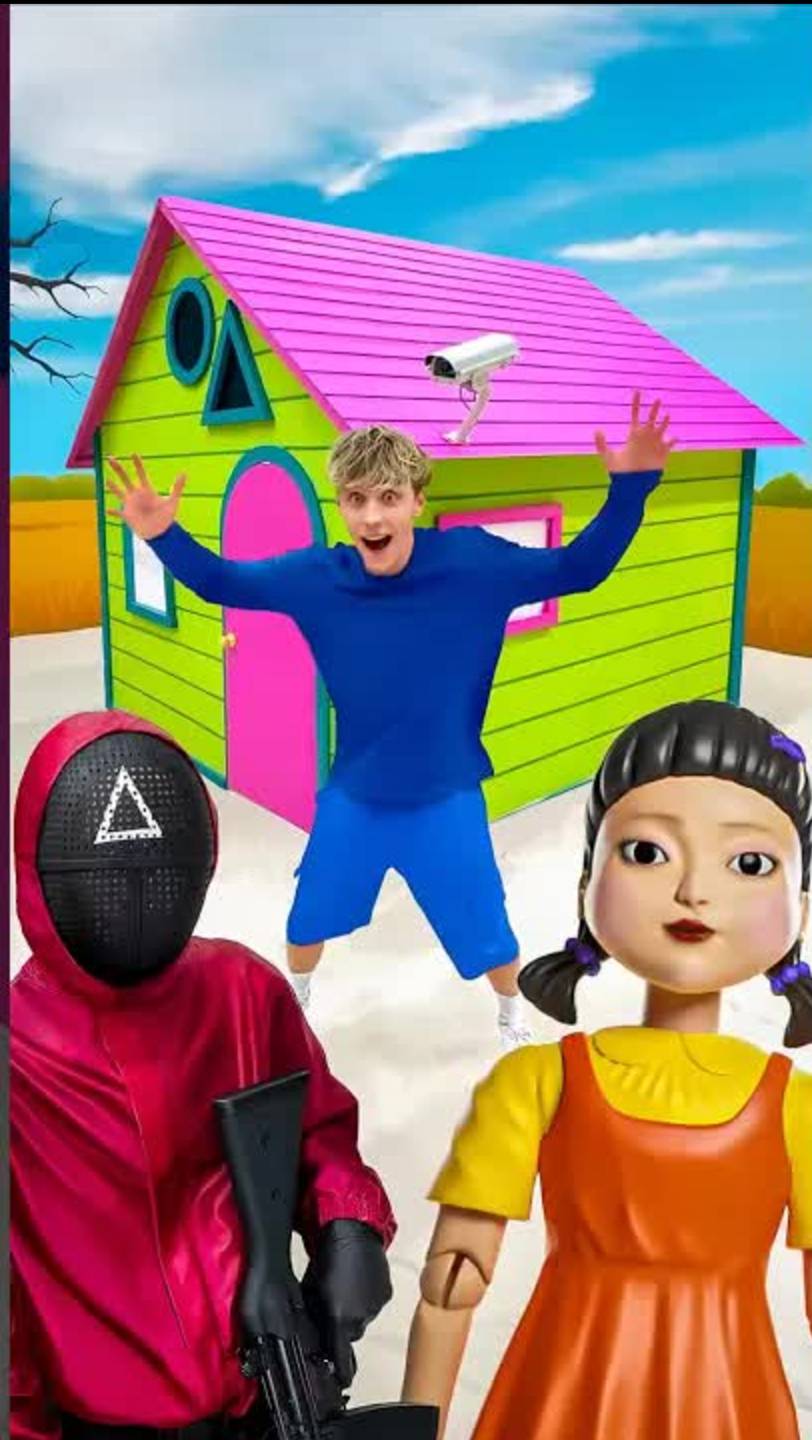 Дом из Игры в кальмара против охранников 🏠🦑🥷 А4