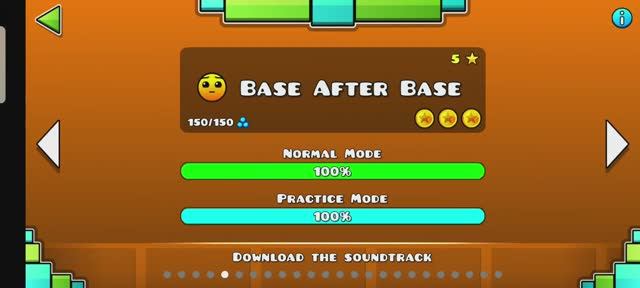 Geometry Dash (5 уровень) base after base (3 coins)