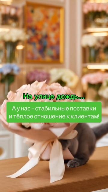 На улице дождь... А у нас — стабильные поставки и тёплое отношение к клиентам!