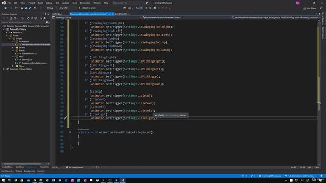 11 - Player Animation Test Harness - Unity 2D Game Developer Course Farming Rpg