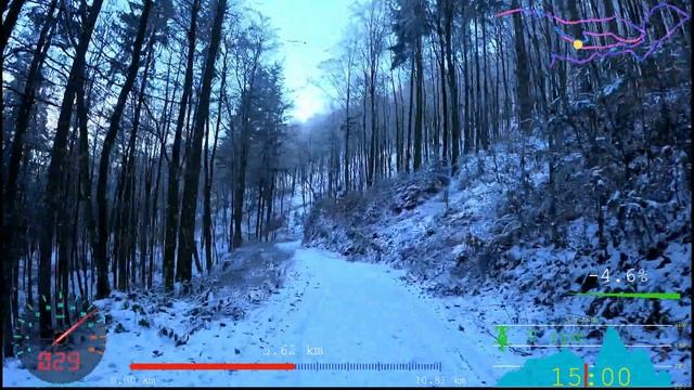 Видео для велотренажёра -Snow & Ice Winter Indoor Cycling Workout 4K