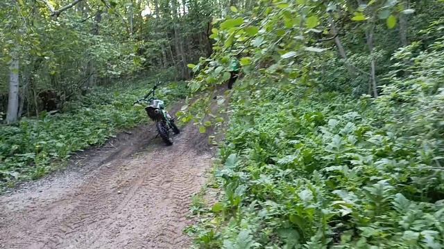 Питбайк. Мое первое преодоление брода)) 26 мая 2024 г.