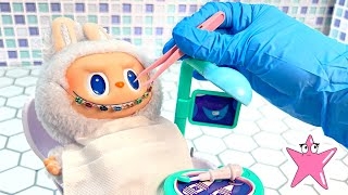 Лабубу ПРИКРЕПИЛИ БРЕКЕТЫ, и это СТРАШНО! 😱✨ Посмотри, как он справляется с утренней рутиной!