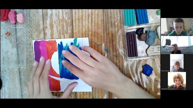 ЗАКАТ НА МОРЕ.ЛЕПКА.25июня.запись урока