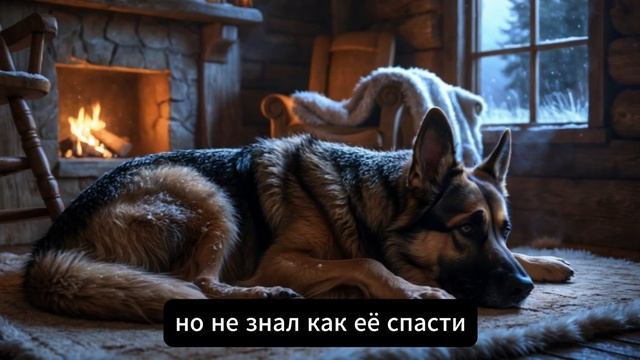 Немецкая овчарка спасла девочку, упавшую под лёд...