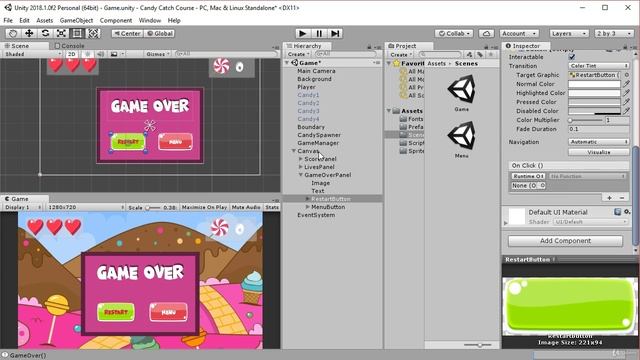 64 - Creating GameOver Menu Controller