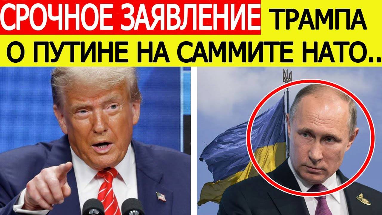 Срочно! Трамп шокировал НАТО в Гааге заявлением о Путине и войне России с Украиной!