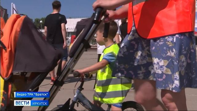 Семейный велосамокатный пробег впервые провели в Братске