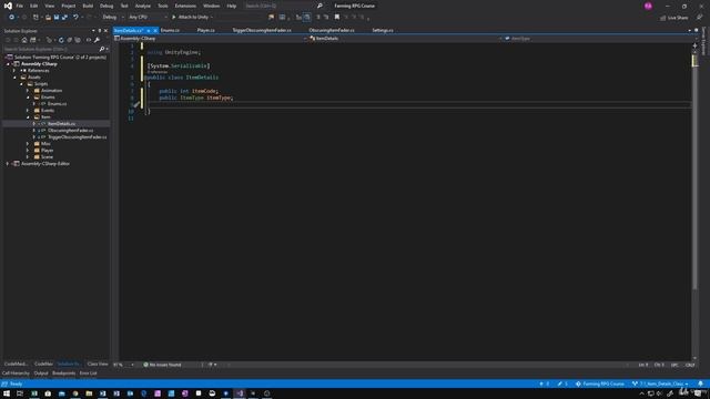 19 - Item Details Class - Unity 2D Game Developer Course Farming Rpg