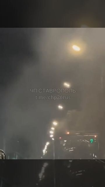 В Ставрополе на улице Мира загорелся троллейбус