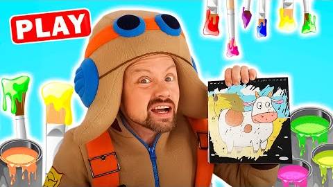 Синий Трактор и Раскраска - Найти картинку под краской КуКуPlay