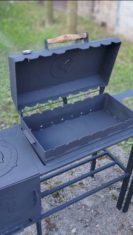 Мангал в стиле "Лофт" барбекю. Изготовление мангалов и печек в Красноярске. Мастерская CyberLab.