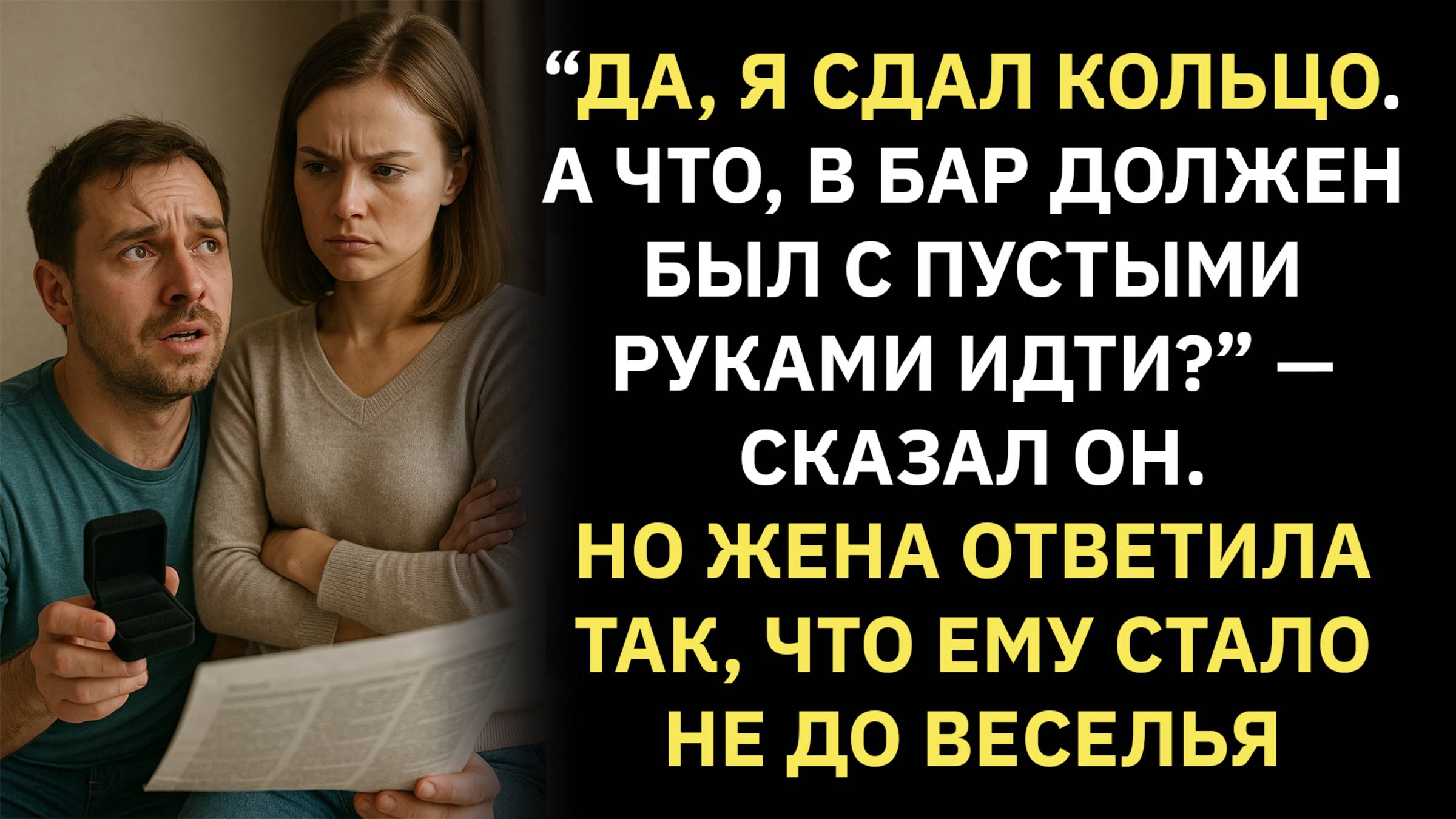 Жизненные истории.  Да, я сдал кольцо. А что, в бар идти с пустыми руками... Слушать аудиорассказ