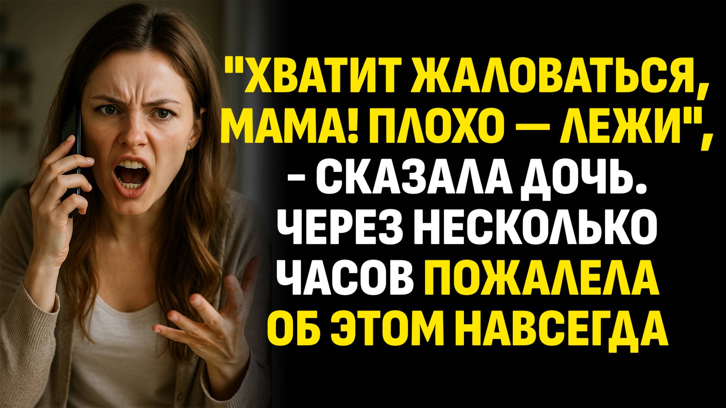 Жизненные истории. "Хватит жаловаться, мама! Плохо — лежи", - сказала дочь. Аудиокниги