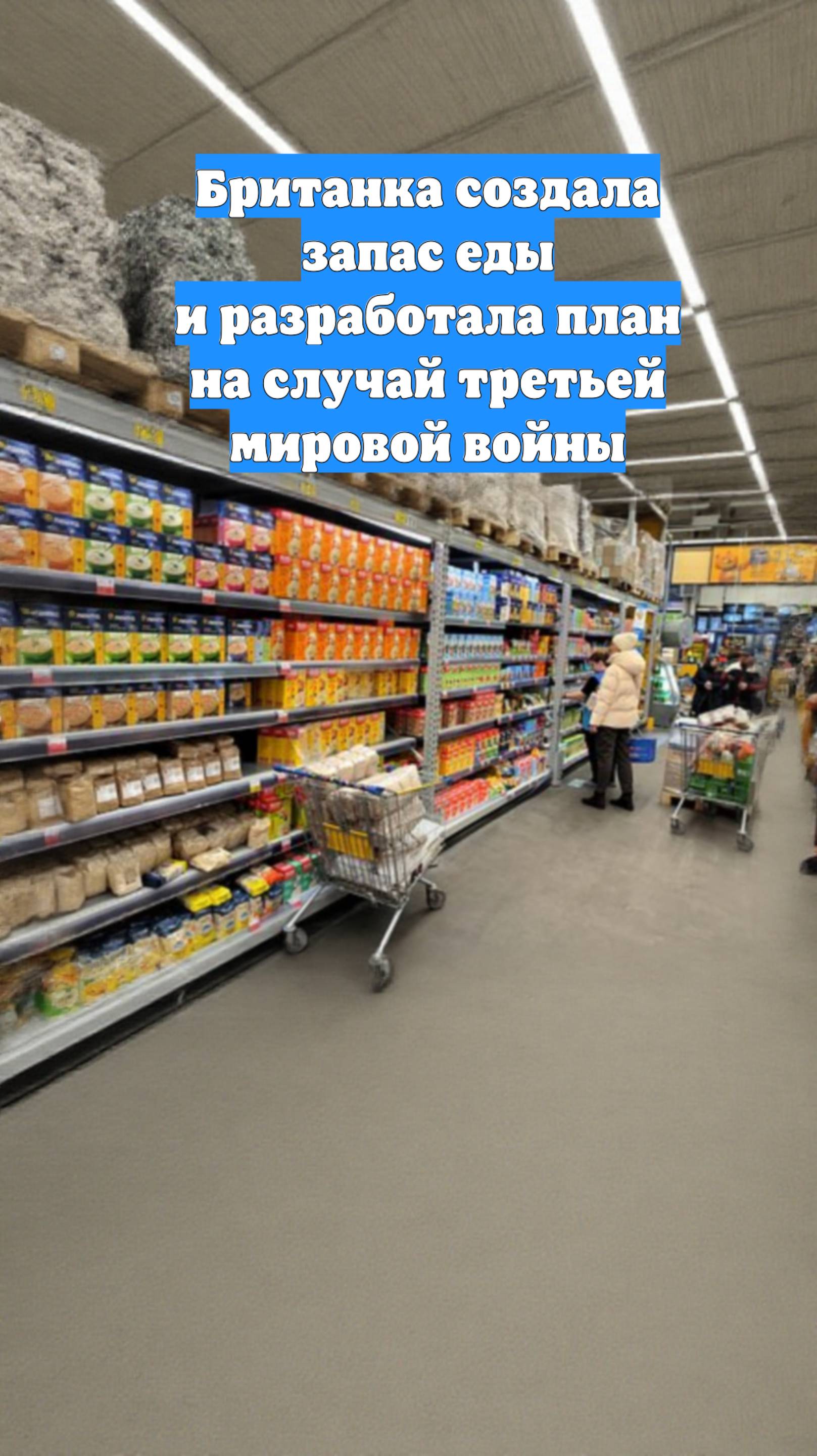Британка создала запас еды и разработала план на случай третьей мировой войны