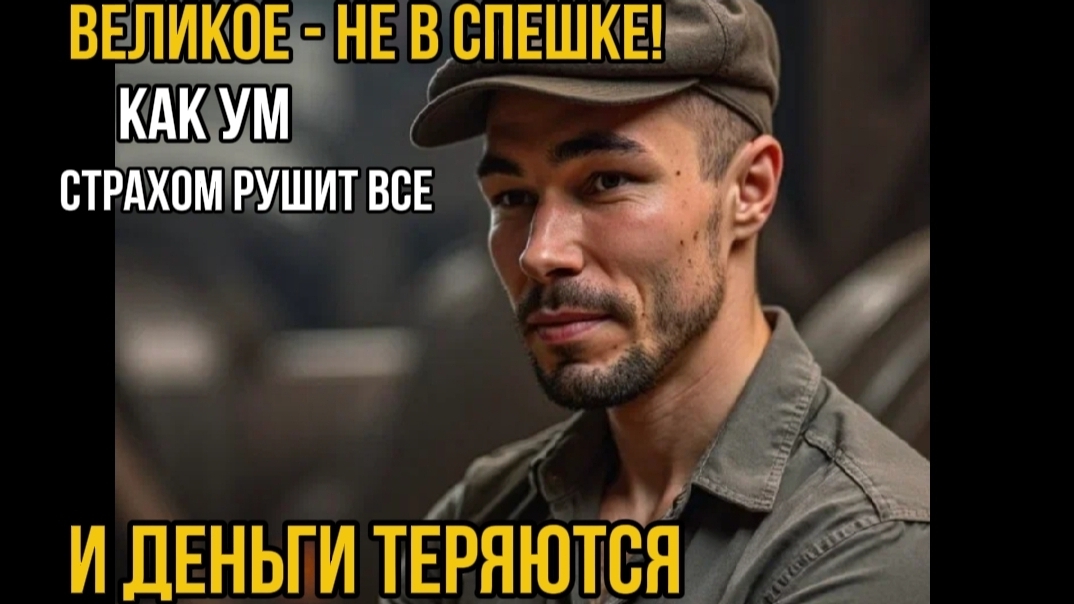 ВЕЛИКОЕ - НЕ В СПЕШКЕ! Как Ум Страхом Рушит ВСЁ! И ДЕНЬГИ ТЕРЯЮТСЯ