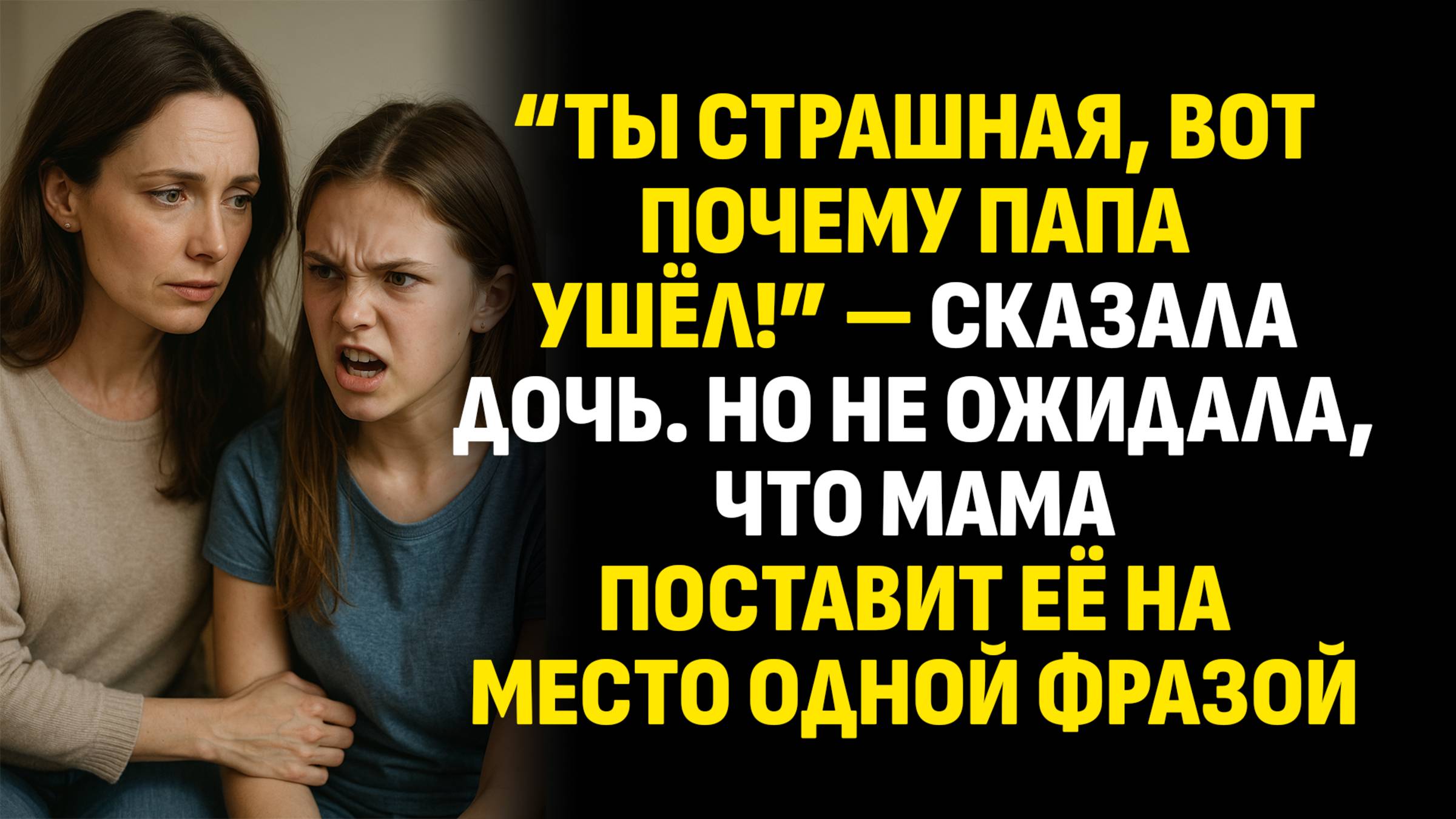 Жизненные истории. “Ты страшная, вот почему папа ушёл!” — сказала дочь. Но не ожидала... Аудиокниги
