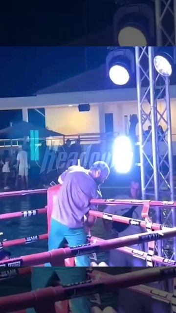 Русского бойца ММА ударило током во Вьетнаме.После победы он схватился за осветительную стойку
