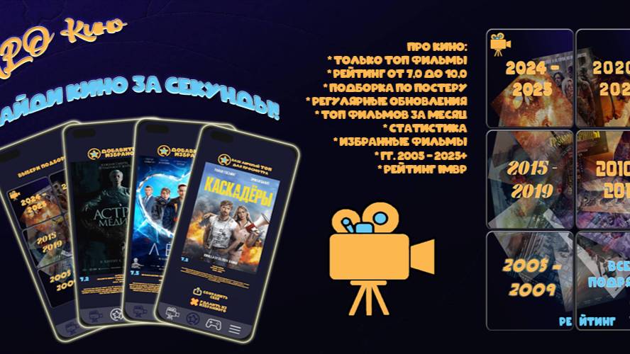 🔥 ВЫБИРАЙ ФИЛЬМЫ ЗА 60 СЕКУНД! Обзор приложения "ПРО Кино: что посмотреть...СЕГОДНЯ?!"