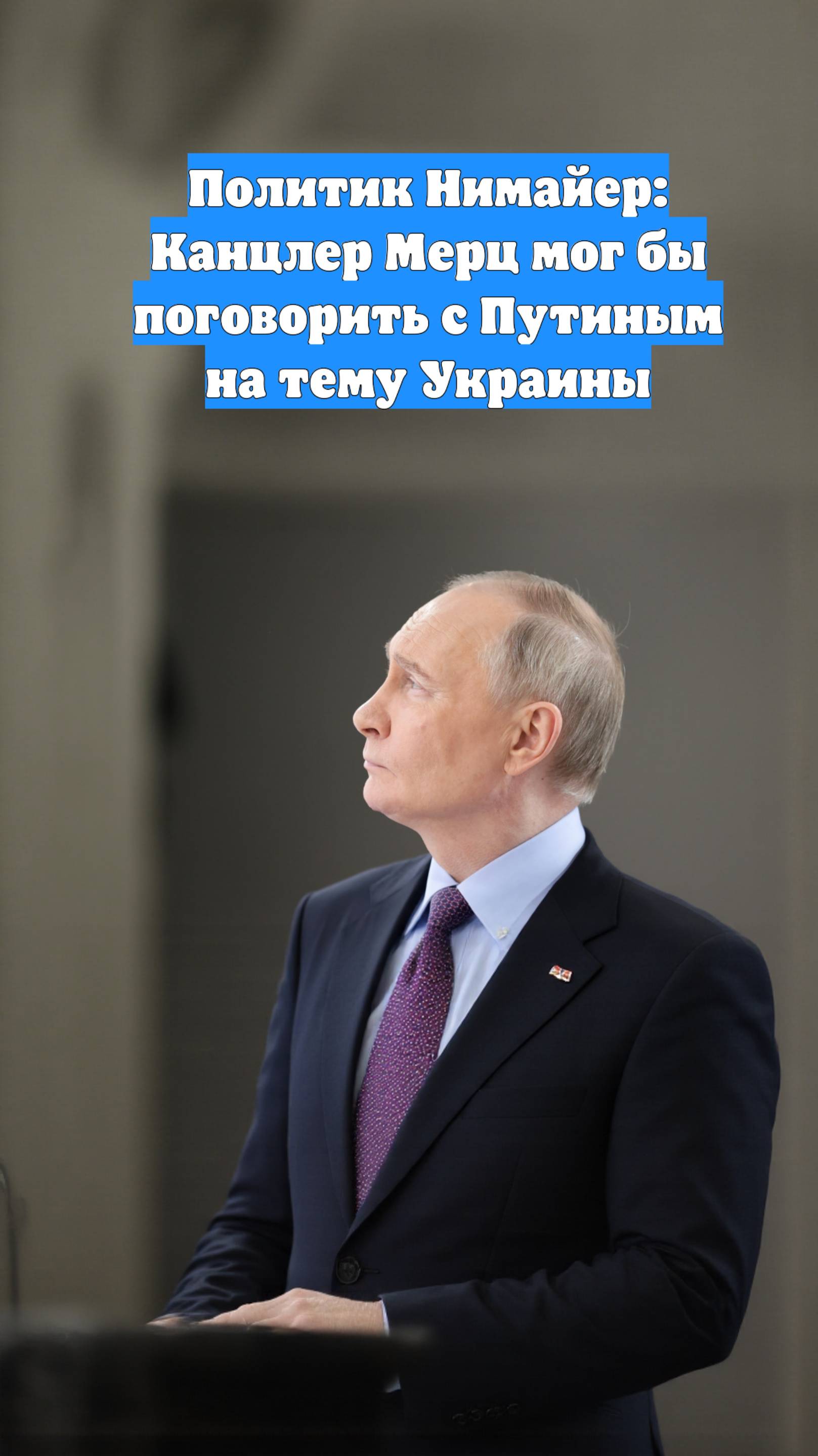 Политик Нимайер: Канцлер Мерц мог бы поговорить с Путиным на тему Украины