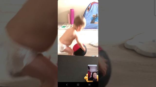 На видео связи с бабушкой Олей