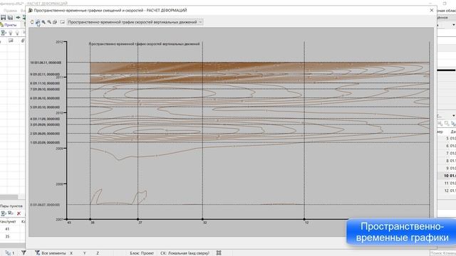Работа в РАСЧЕТ ДЕФОРМАЦИЙ
