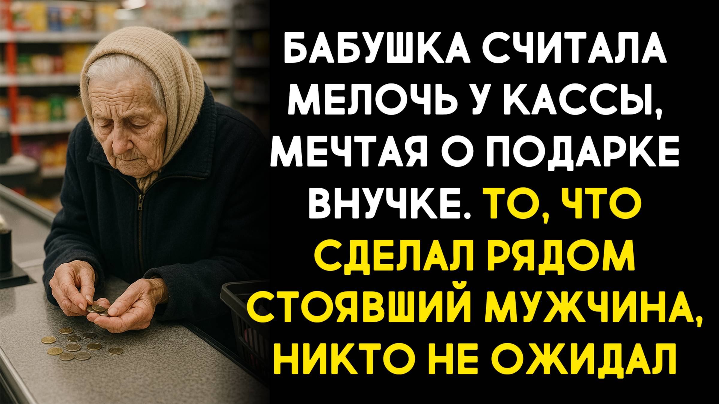 Жизненные истории. Бабушка считала мелочь у кассы, мечтая о подарке внучке. Слушать аудиорассказ
