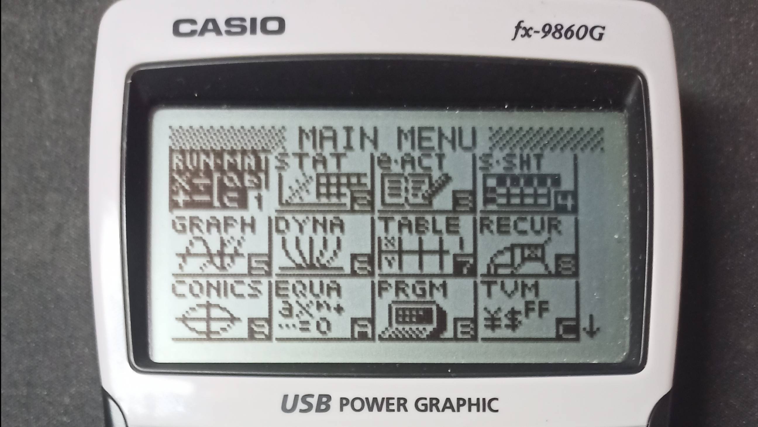 Casio fx-9860G (Работа с массивом)