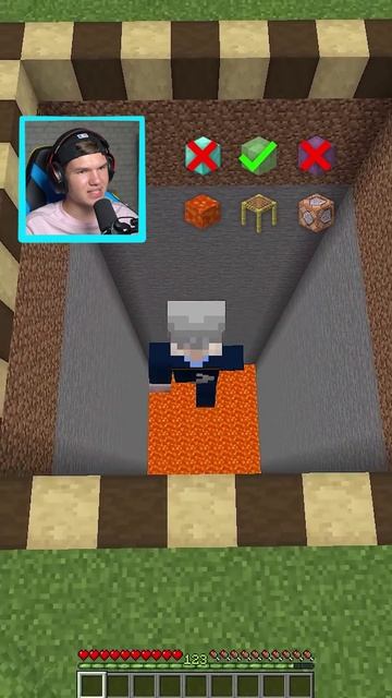Какие Блоки СПАСУТ Меня в Minecraft?!😨 #shorts #шортс #minecraft #майнкрафт #майн #вмайнкрафт #мем