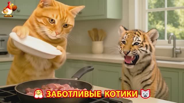 Заботливые котики спешат на помощь (110)
