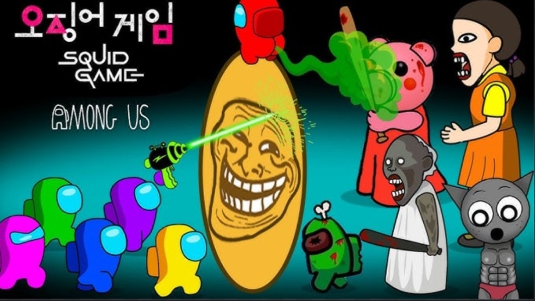 어몽어스 Among chơi Mario tách kẹo Squid Game  ANIMATION 6