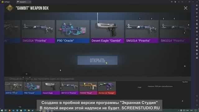 Открываю Gambit weapon Box!