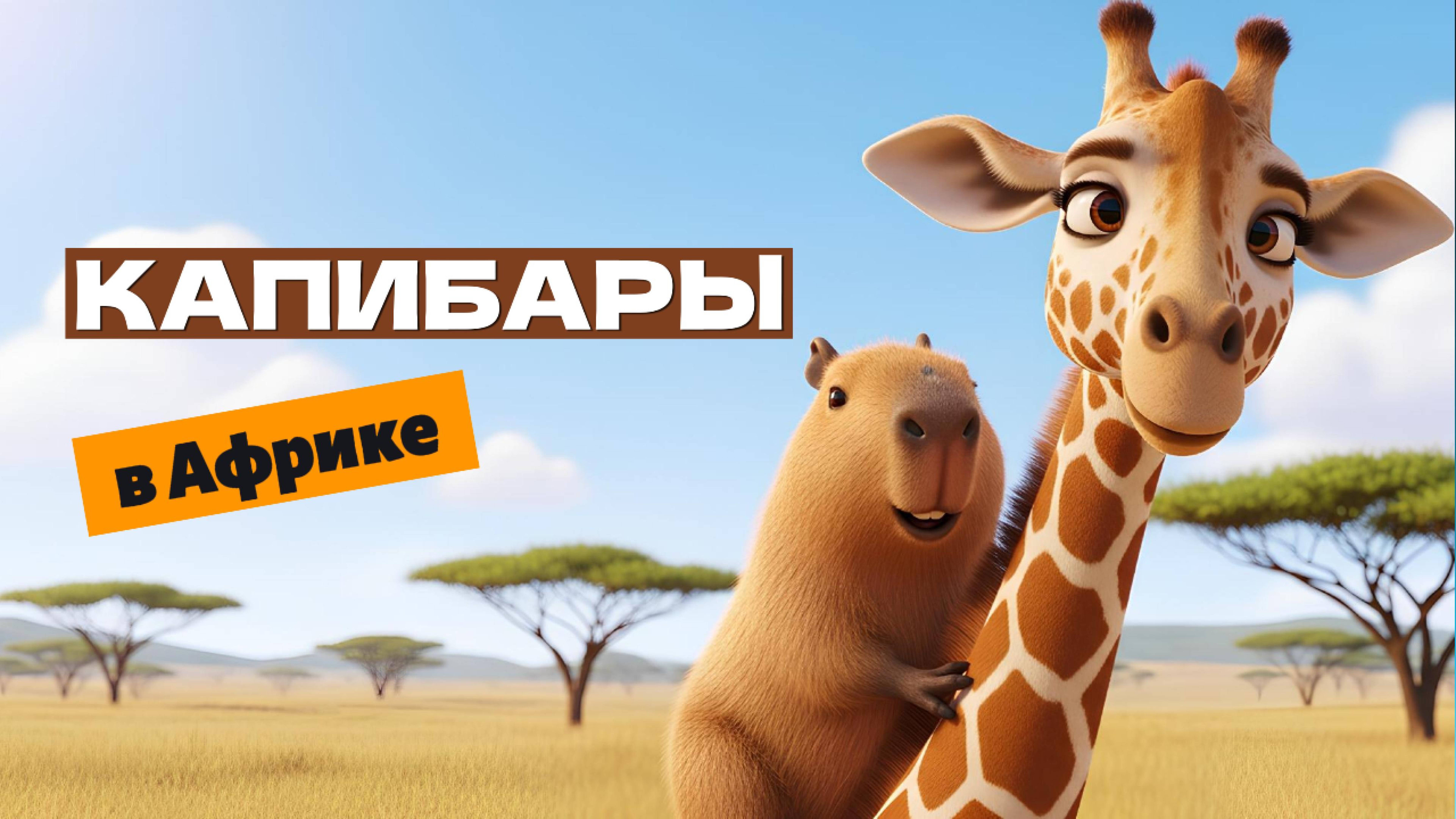 Капибары в Африке🦒🐒 🍌