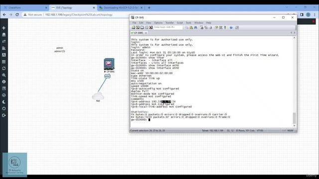 5.9. Initializing the Checkpoint SMS in Eve-ng