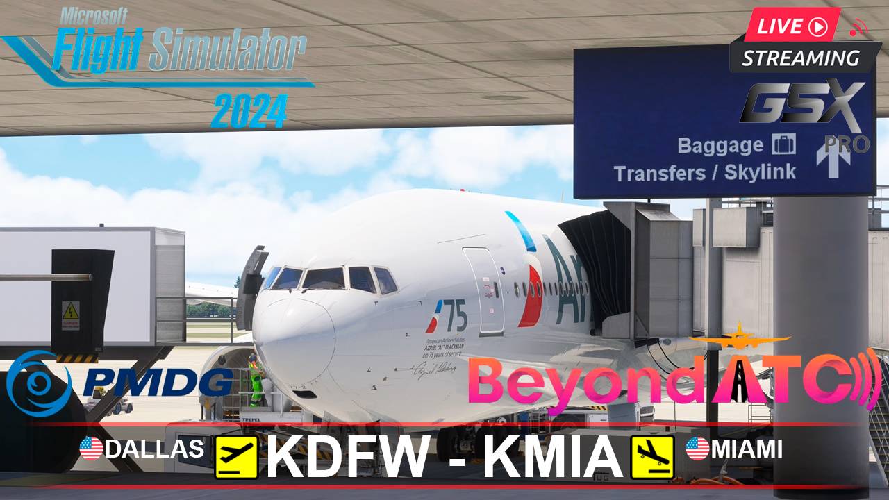 ✈️ ДАЛЛАС - МАЙАМИ | MSFS2024 | PMDG BOEING 777-200ER | BeyondATC | GSXpro