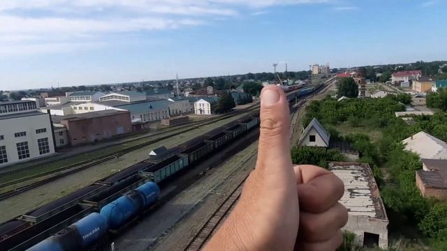 Вид с прожекторной вышки на ЖД. 😊