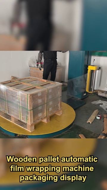 Деревянная коробка стретч-пленка упаковочная машина очень проста в использовании
