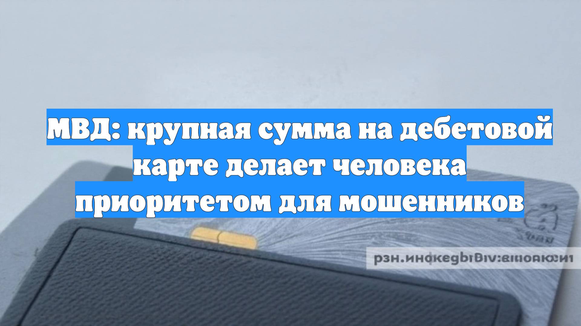 МВД: крупная сумма на дебетовой карте делает человека приоритетом для мошенников