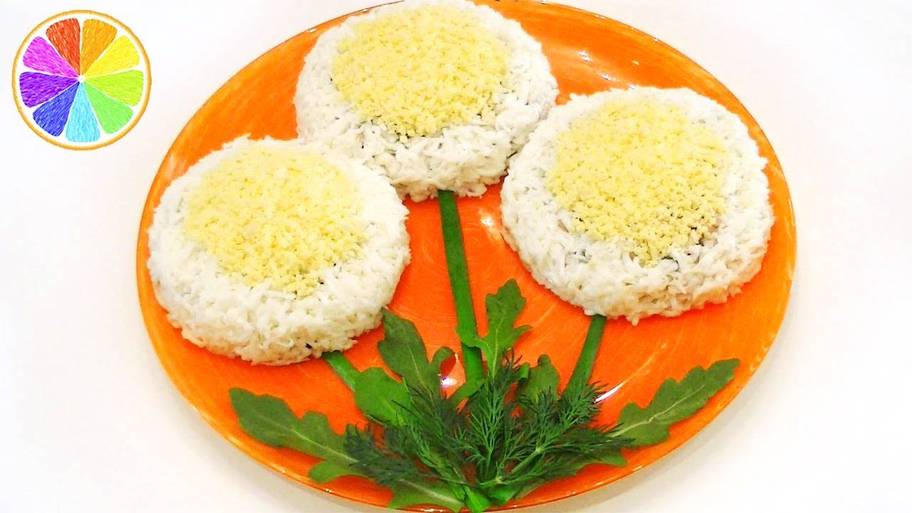 Салат «ОДУВАНЧИКИ» - вкусный оригинальный салат.