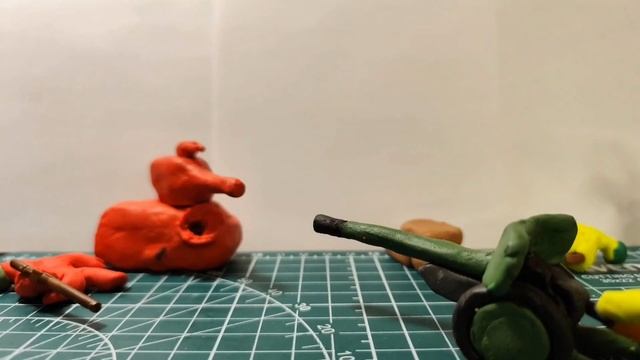война из пластилина.
