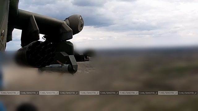 Минобороны России показало кадры выполнения боевого задания экипажа вертолета Ми-28НМ