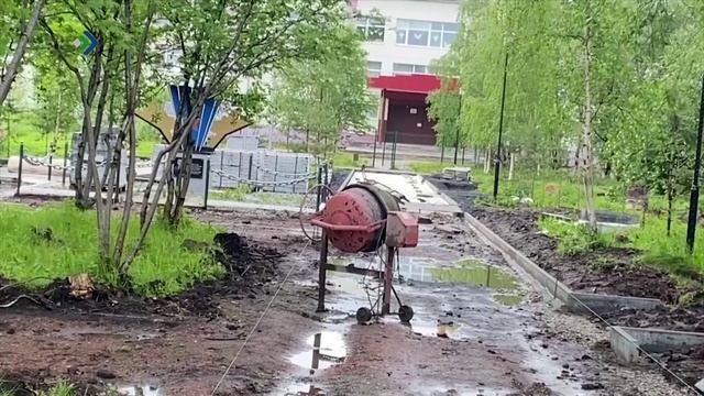В сквере ВДВ в Инте начались работы по благоустройству