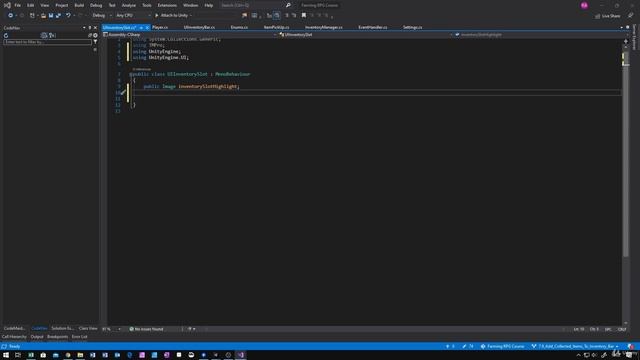 27 - Add Collected Items To Inventory Bar - Unity 2D Game Developer Course Farming Rpg