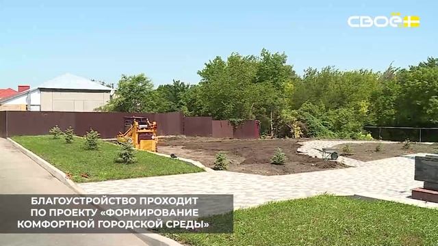 В станице Староизобильной благоустраивают центральную площадь