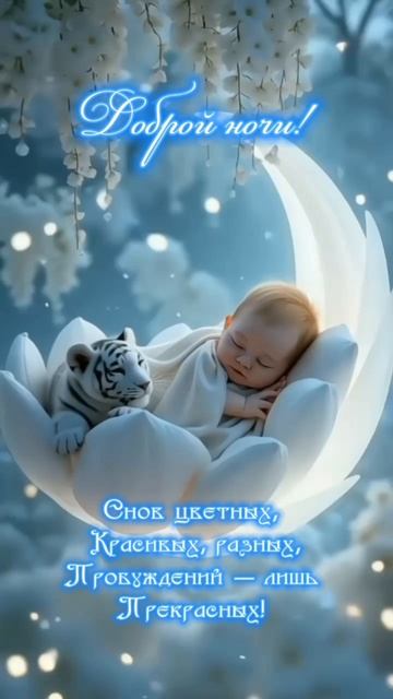 Приятных сновидений. Музыкальная открытка пожелание.