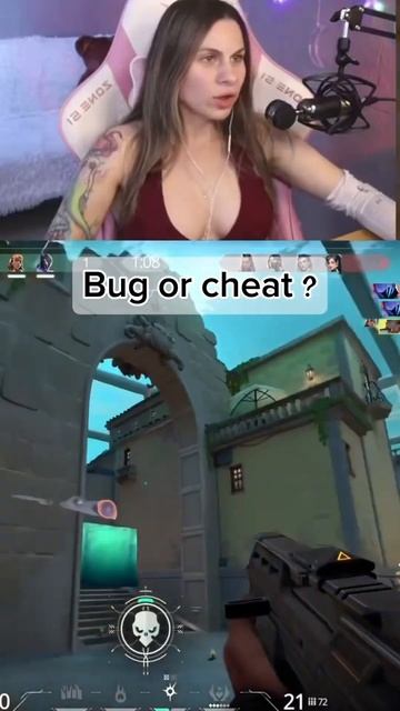 BUG OR CHEAT? #valorant#valorantclips#валорант#gameplay#girl#shorts#игры#funny