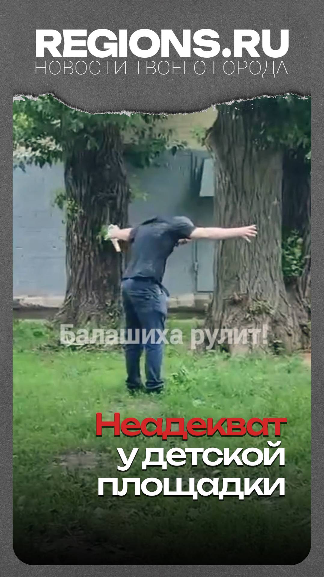 Неадекват у детской площадки