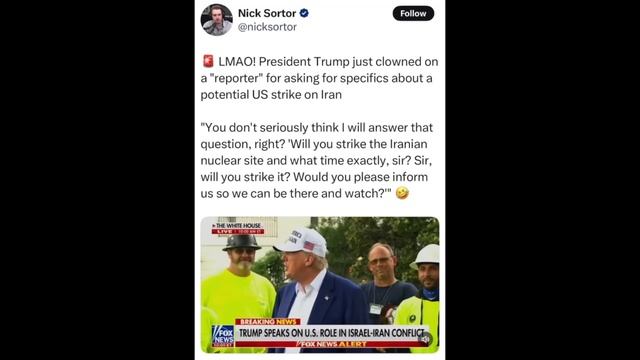 18.06 Такер унижает Тед. Трамп: Иран сдавайся! Еленский хочет $40млрд. Каллас хочет нефть по 45